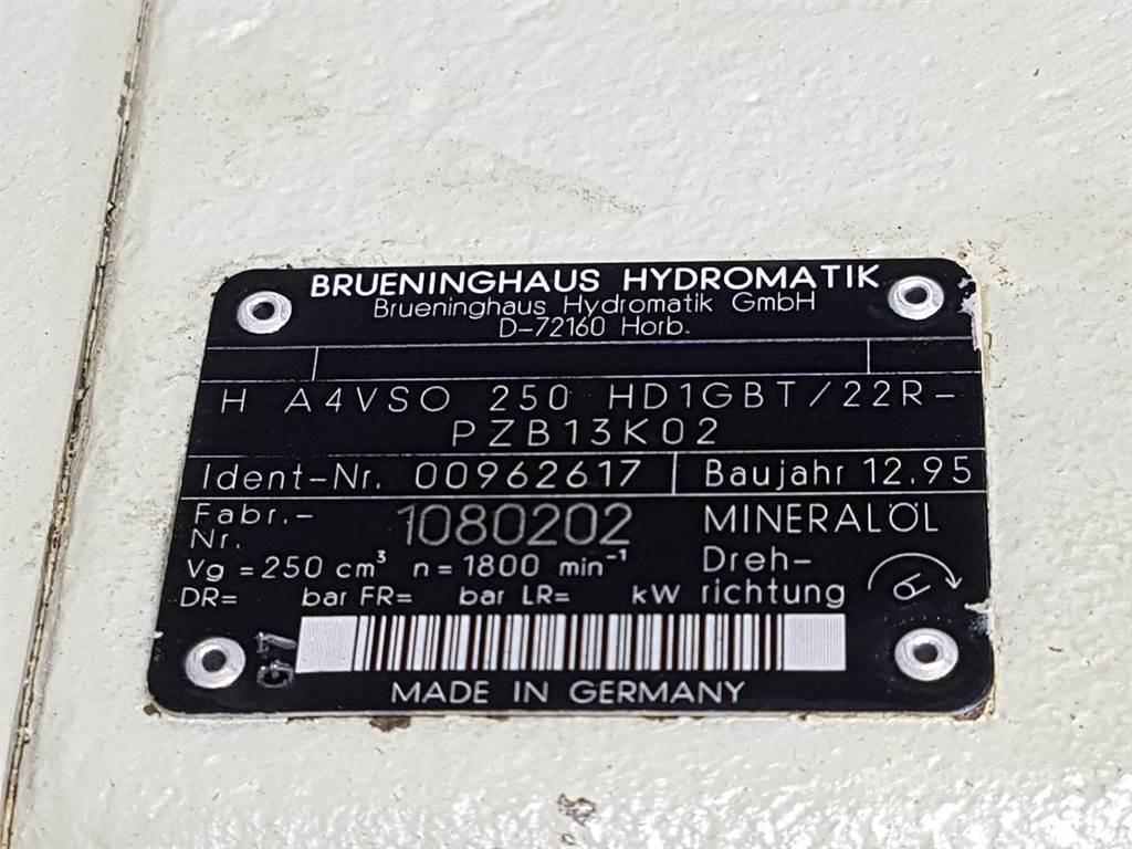 Brueninghaus Hydromatik H A4VSO250HD1GBT/22R - R910962617 - Drive pump Hüdraulika