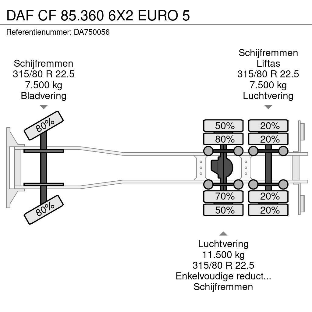 DAF CF 85.360 6X2 EURO 5 Vahetuskastiga tõstukautod
