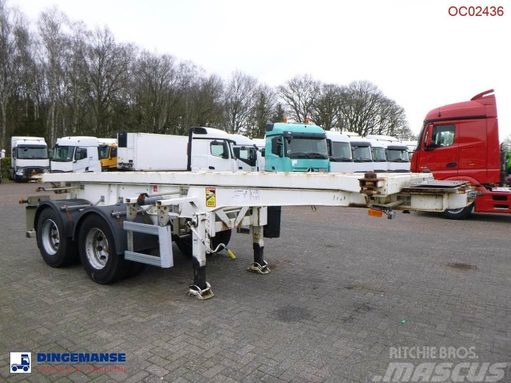 Robuste Kaiser 2-axle container chassis 20 ft. + tipping Kallur-poolhaagised