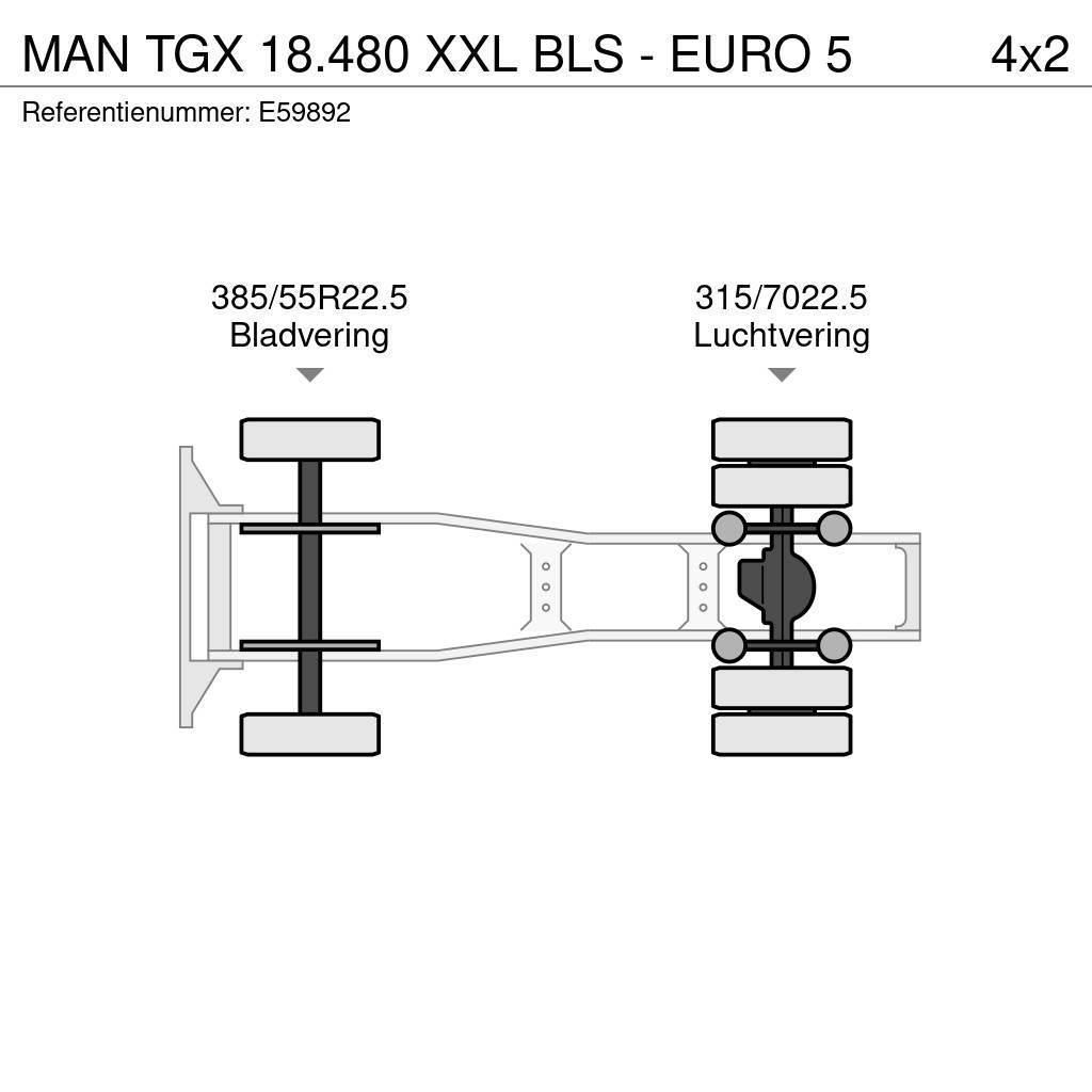 MAN TGX 18.480 XXL BLS - EURO 5 Sadulveokid