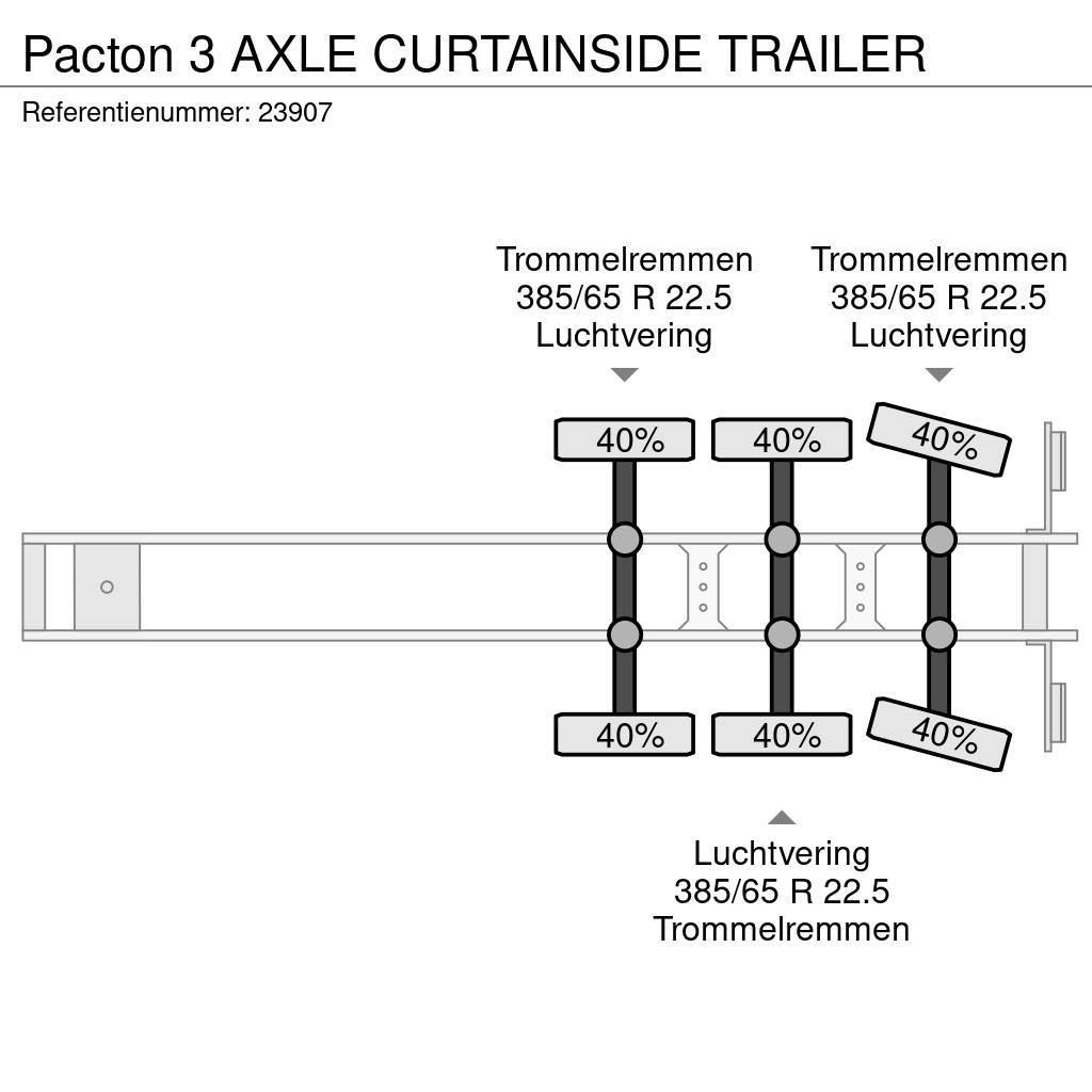Pacton 3 AXLE CURTAINSIDE TRAILER Tentpoolhaagised