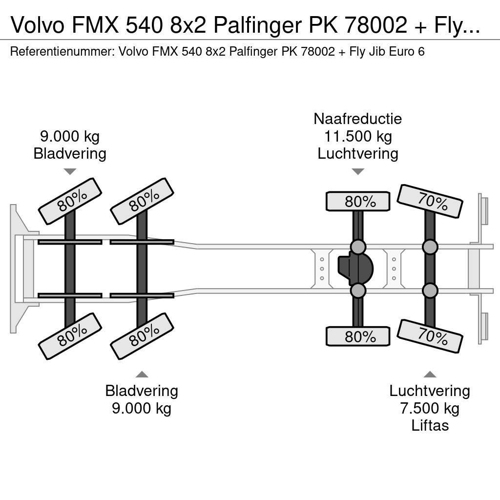 Volvo FMX 540 8x2 Palfinger PK 78002 + Fly Jib Euro 6 Maastikutõstukid