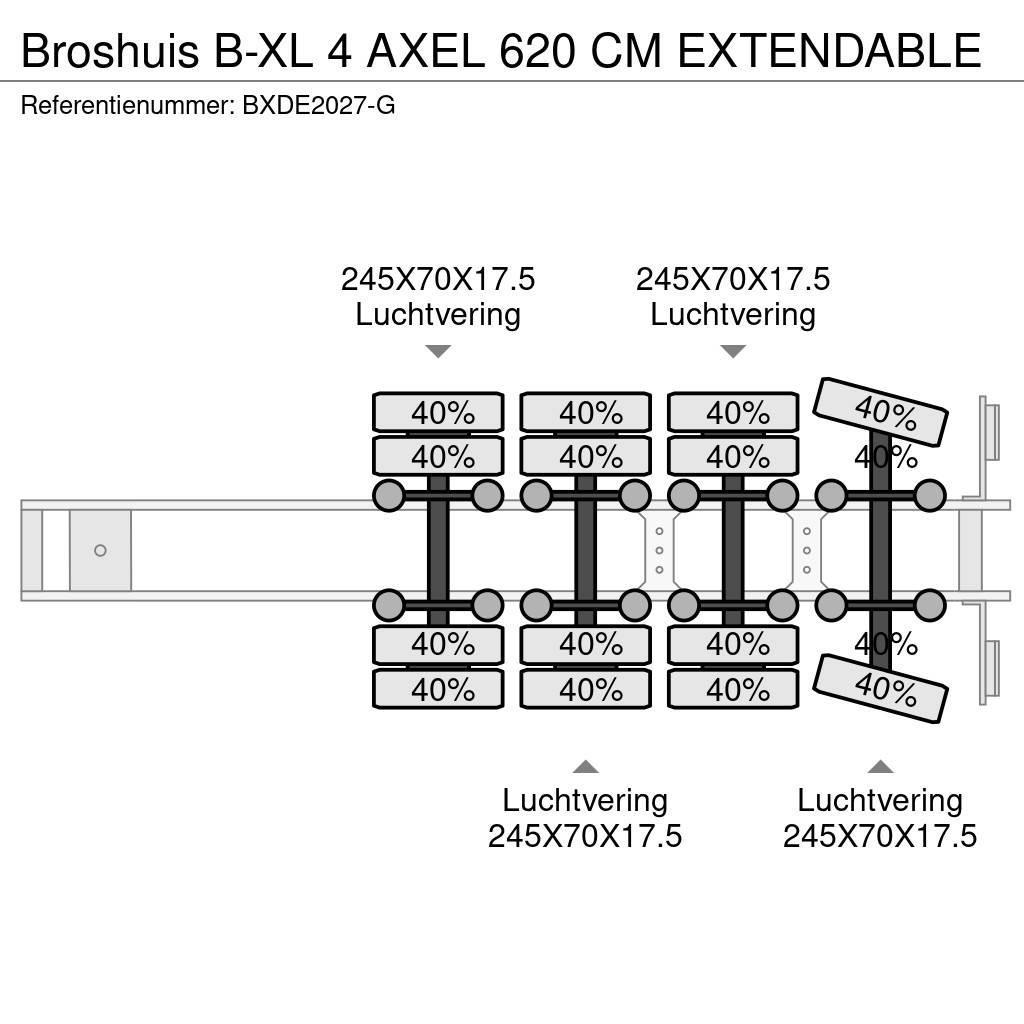 Broshuis B-XL 4 AXEL 620 CM EXTENDABLE Raskeveo poolhaagised