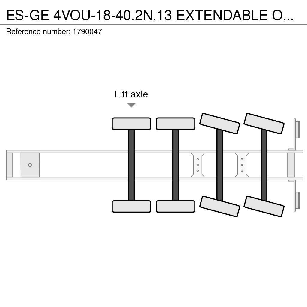 Es-ge 4VOU-18-40.2N.13 EXTENDABLE OPLEGGER/TRAILER/AUFLI Madelpoolhaagised