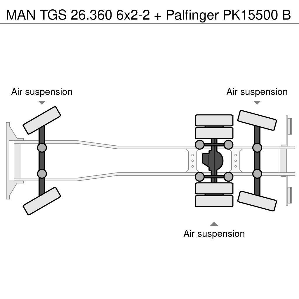 MAN TGS 26.360 6x2-2 + Palfinger PK15500 B Maastikutõstukid