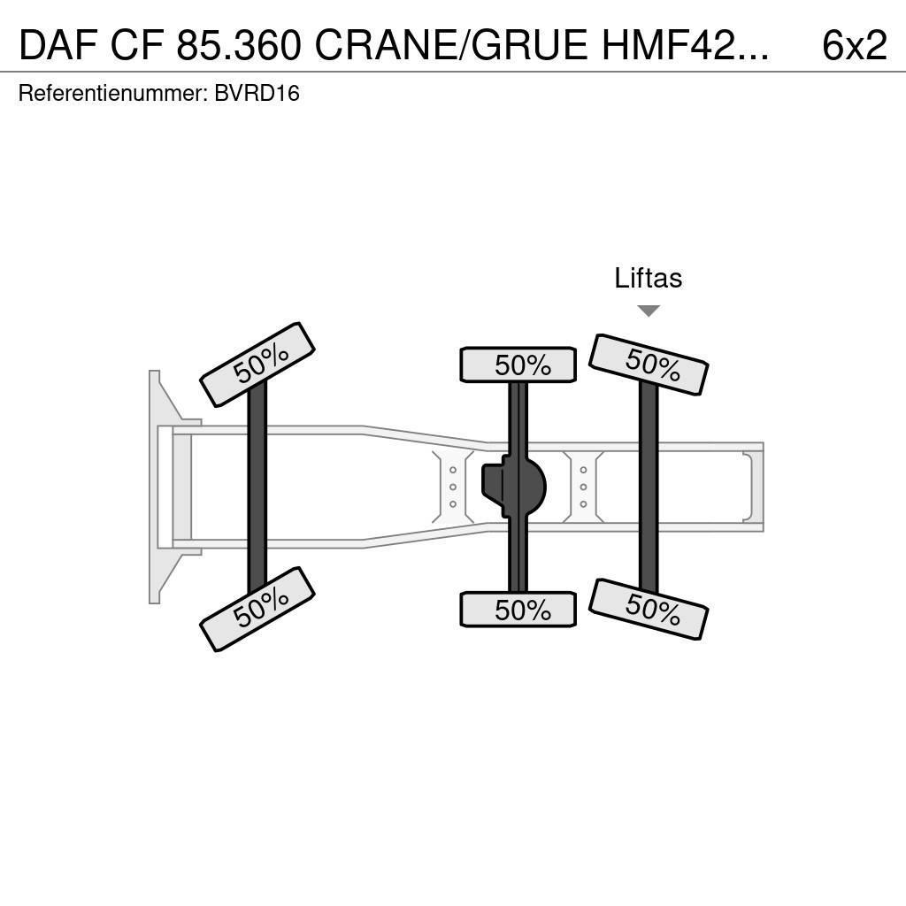 DAF CF 85.360 CRANE/GRUE HMF42TM!! RADIO REMOTE!!EURO5 Sadulveokid