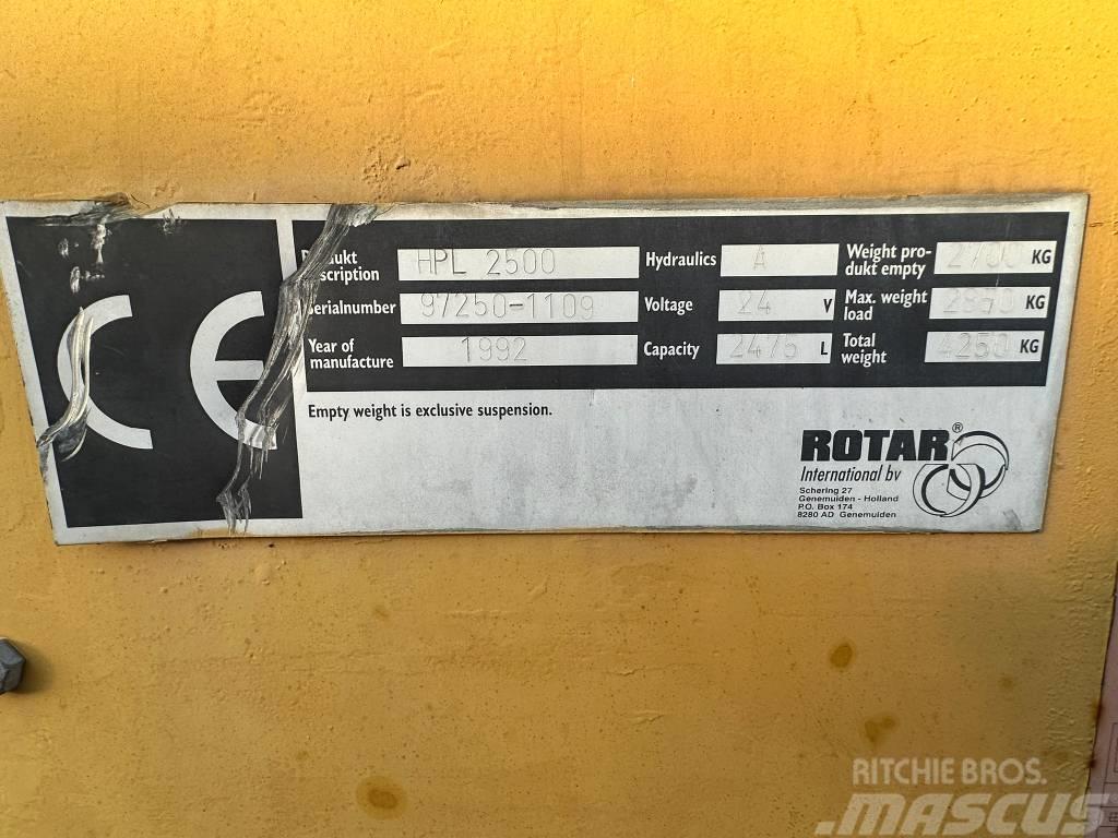 Rotar HPL 2500 Jäätmete sorteerimisseadmed