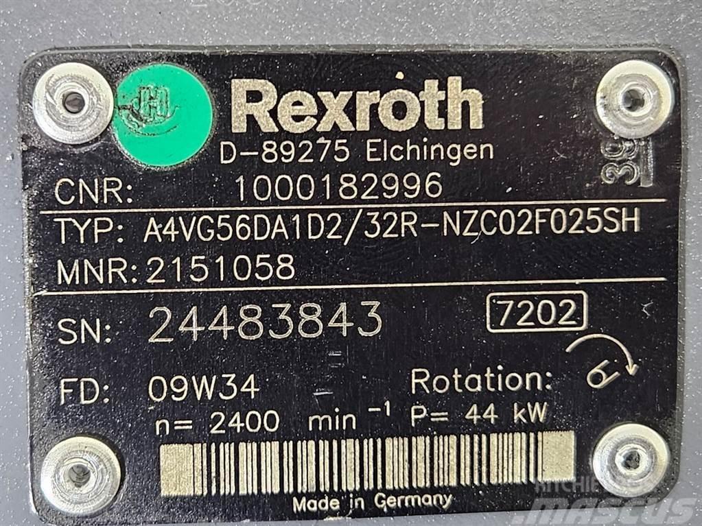 Kramer 1000182996-Rexroth A4VG56DA1D2/32R-Drive pump Hüdraulika