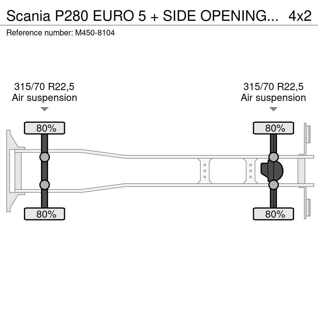 Scania P280 EURO 5 + SIDE OPENING BOX + CARRIER SUPRA 850 Külmikautod