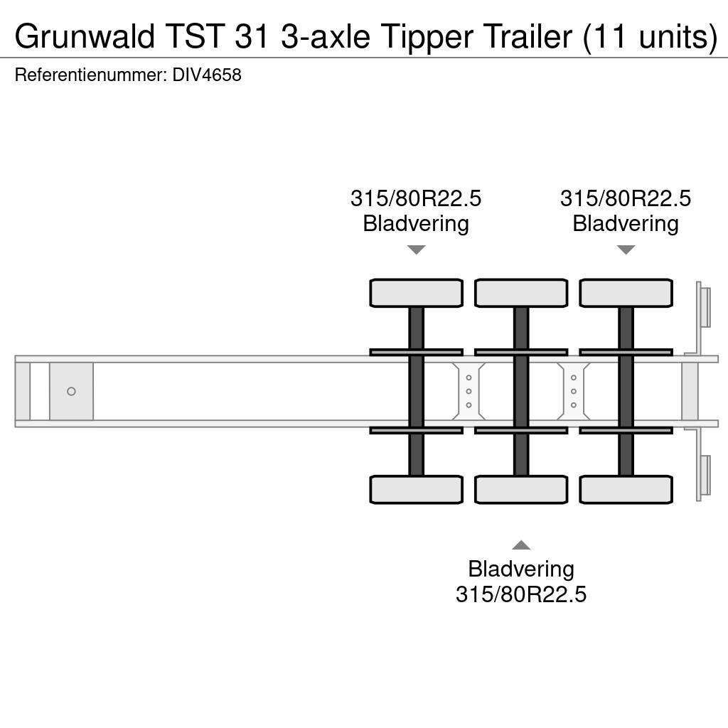 Grunwald TST 31 3-axle Tipper Trailer (11 units) Kallur-poolhaagised