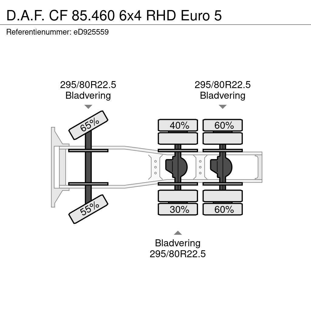 DAF CF 85.460 6x4 RHD Euro 5 Sadulveokid