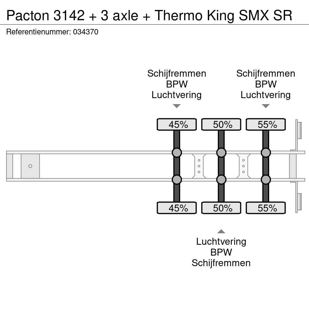 Pacton 3142 + 3 axle + Thermo King SMX SR Külmikpoolhaagised