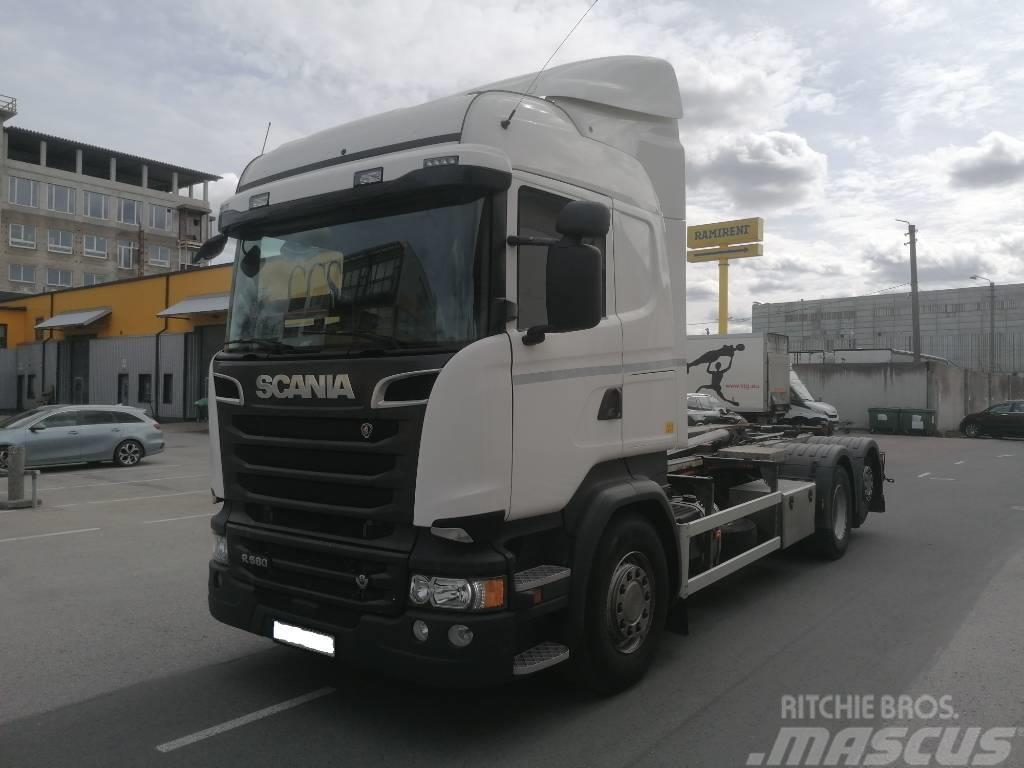 Scania R580 V8 AJK HYDROLIFT, HL20-6180 Konksliftveokid