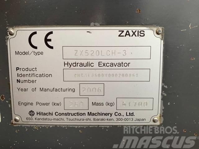 Hitachi ZX520LCH-3, low hours Roomikekskavaatorid