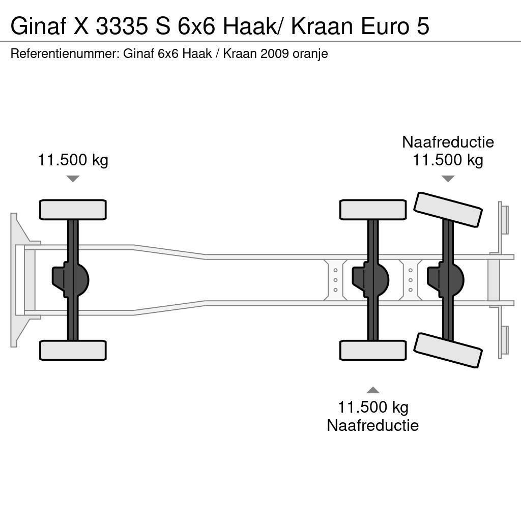 Ginaf X 3335 S 6x6 Haak/ Kraan Euro 5 Konksliftveokid
