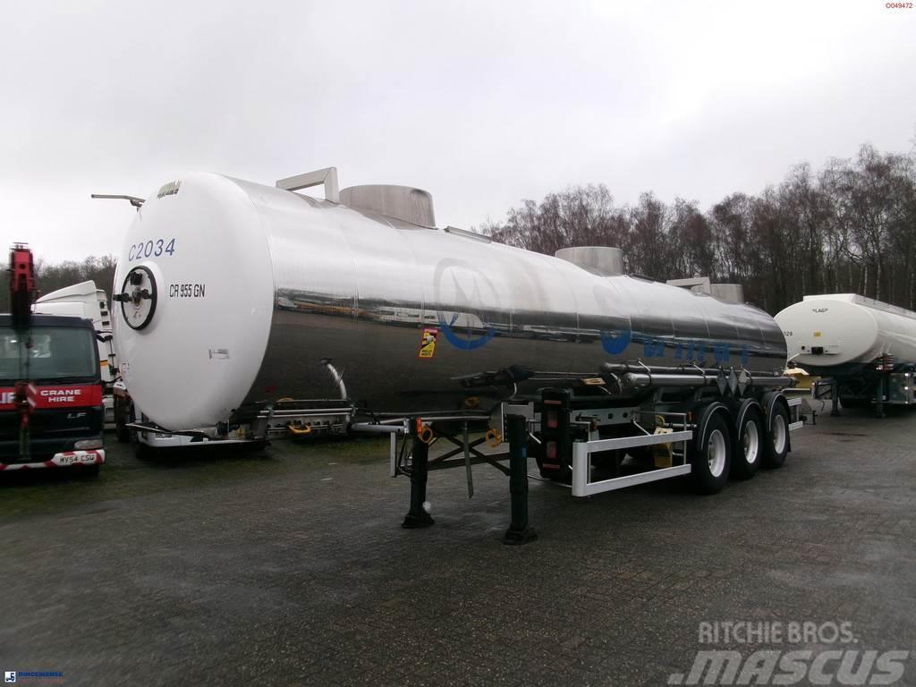 Magyar Chemical tank inox 22.5 m3 / 1 comp ADR 29-05-2024 Tsistern poolhaagised