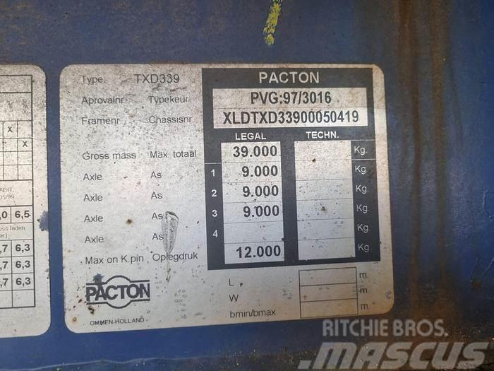 Pacton TXD 339 | Air suspension | BPW ECO P drum Madelpoolhaagised