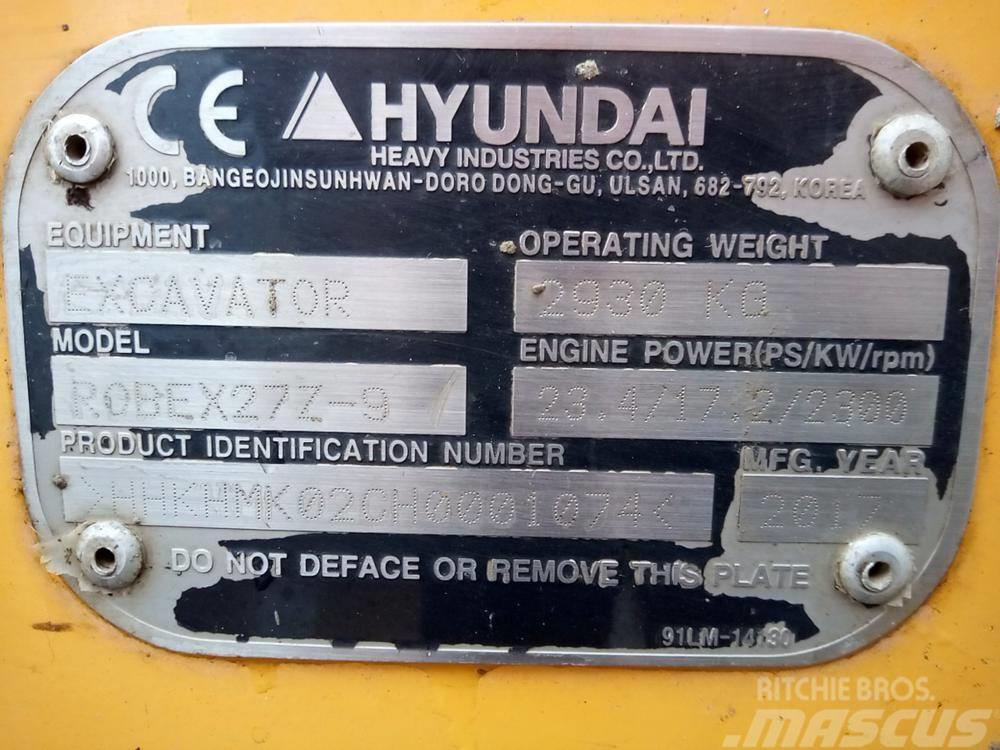 Hyundai Robex 27Z-9 Miniekskavaatorid < 7 t