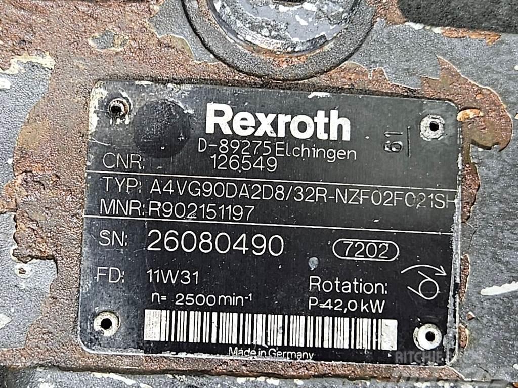 Rexroth A4VG90DA2D8/32R-Drive pump/Fahrpumpe/Rijpomp Hüdraulika
