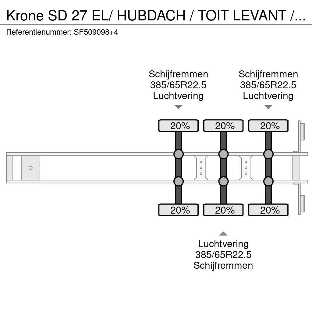 Krone SD 27 EL/ HUBDACH / TOIT LEVANT / HEFDAK / COIL / Tentpoolhaagised