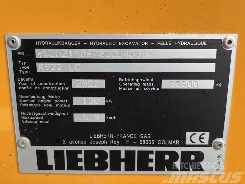 Liebherr R922 LC Roomikekskavaatorid