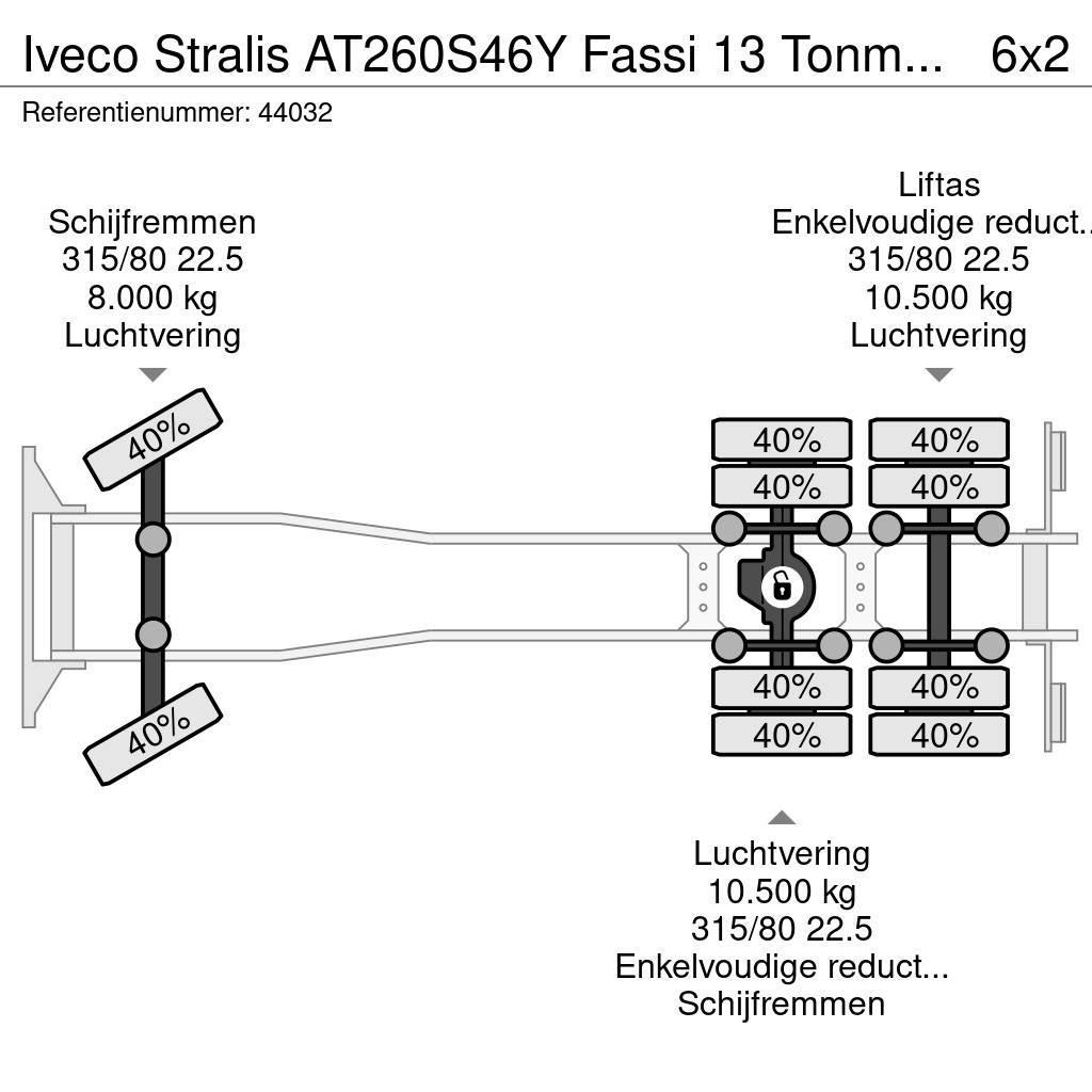 Iveco Stralis AT260S46Y Fassi 13 Tonmeter laadkraan Konksliftveokid