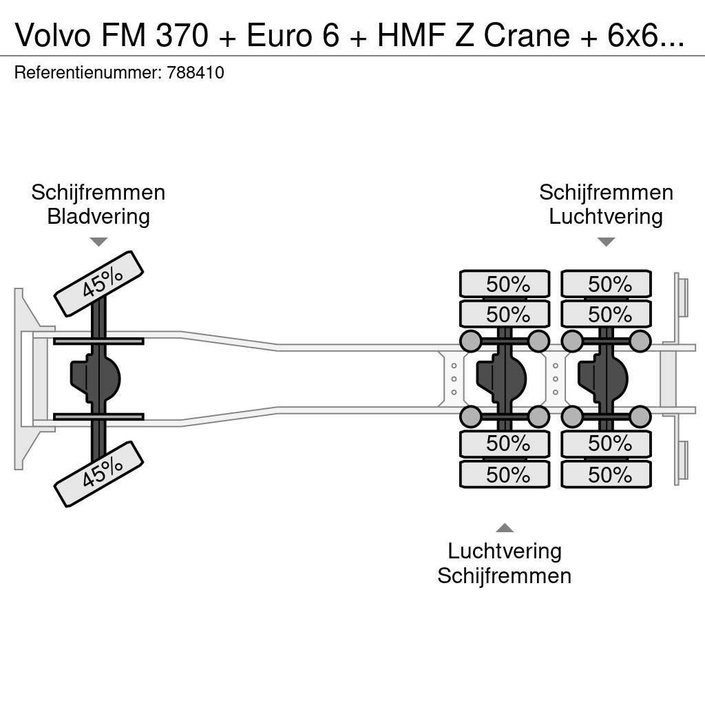 Volvo FM 370 + Euro 6 + HMF Z Crane + 6x6 + Hardox KIPPE Maastikutõstukid