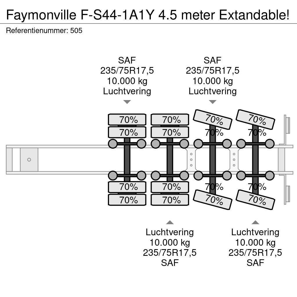 Faymonville F-S44-1A1Y 4.5 meter Extandable! Raskeveo poolhaagised