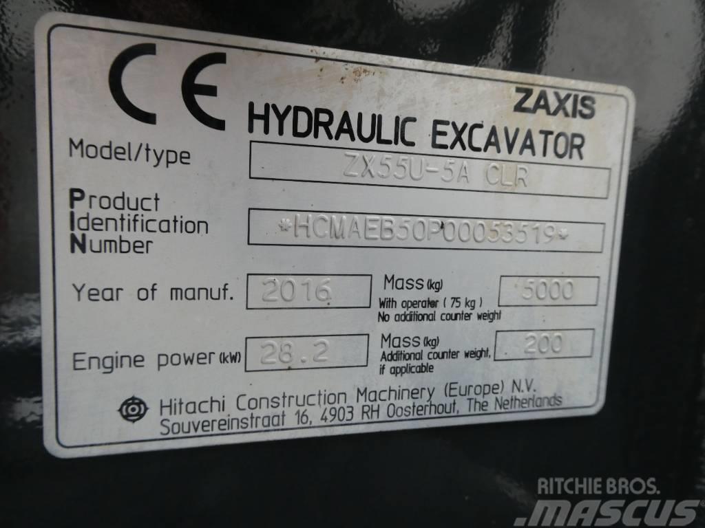 Hitachi ZX 55 U-5 A CLR Miniekskavaatorid < 7 t