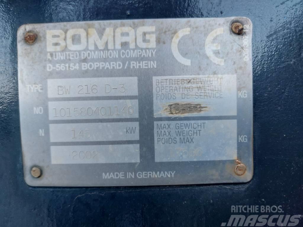 Bomag BW 216 D-3 Ühe trumliga rullid