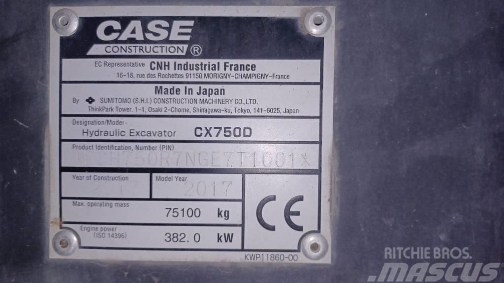 CASE CX 750 D Roomikekskavaatorid