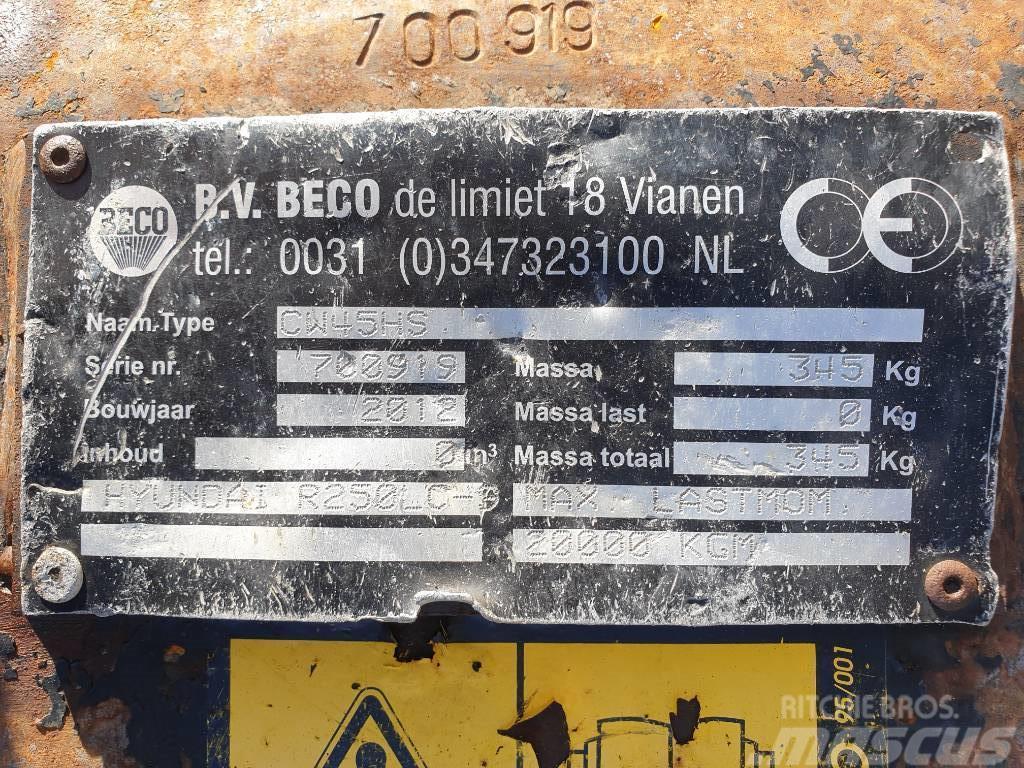 Beco Excavator quick coupler CW45S, Hyundai R250LC-9 Kiirliitmikud