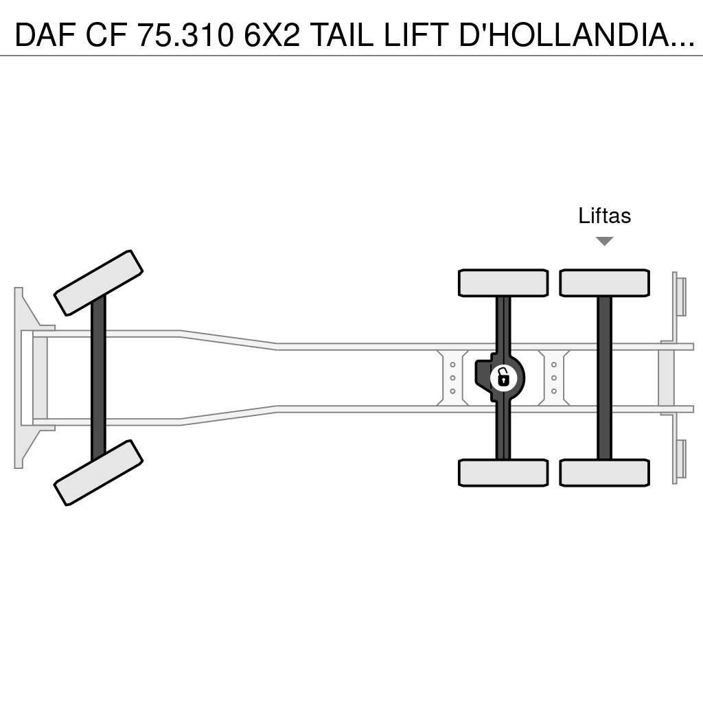 DAF CF 75.310 6X2 TAIL LIFT D'HOLLANDIA 2500 KG - EURO Tentautod