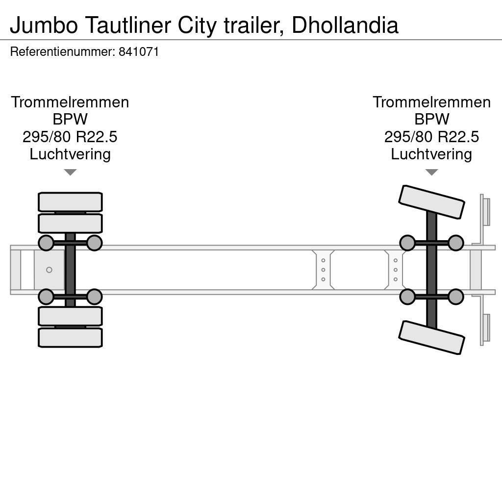 Jumbo Tautliner City trailer, Dhollandia Tentpoolhaagised