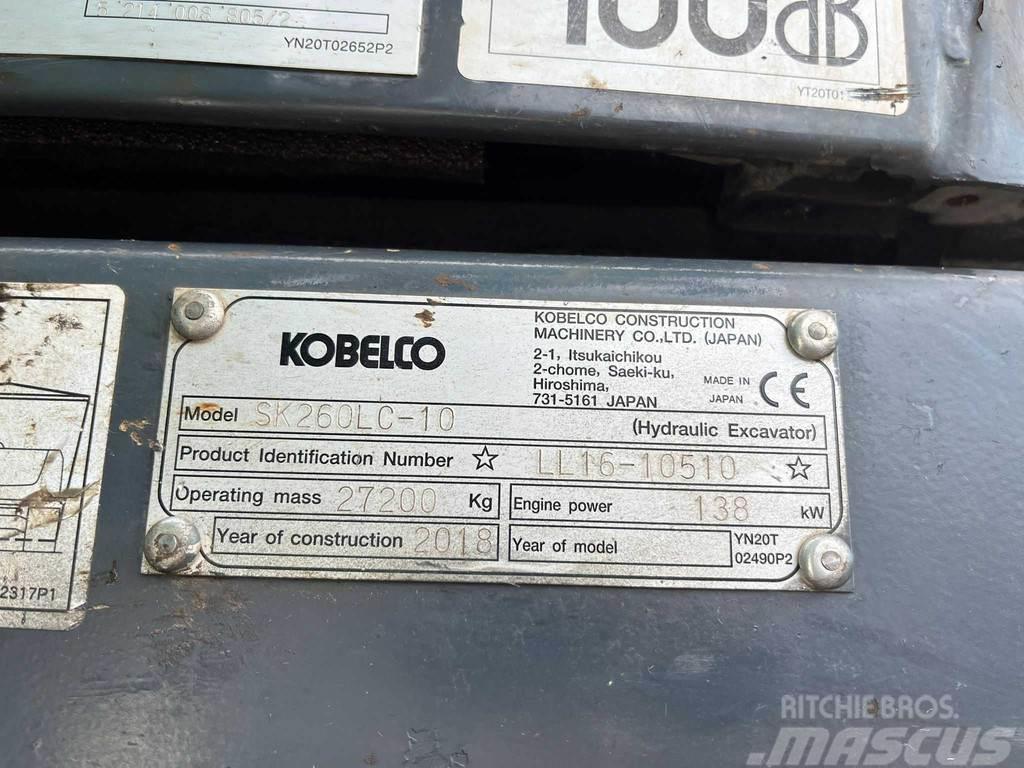Kobelco SK 260 LC-10 2 BUCKETS / AC / CENTRAL LUBRICATION Roomikekskavaatorid