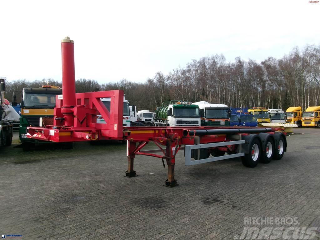 Dennison 3-axle tipping container trailer 30 ft. Kallur-poolhaagised