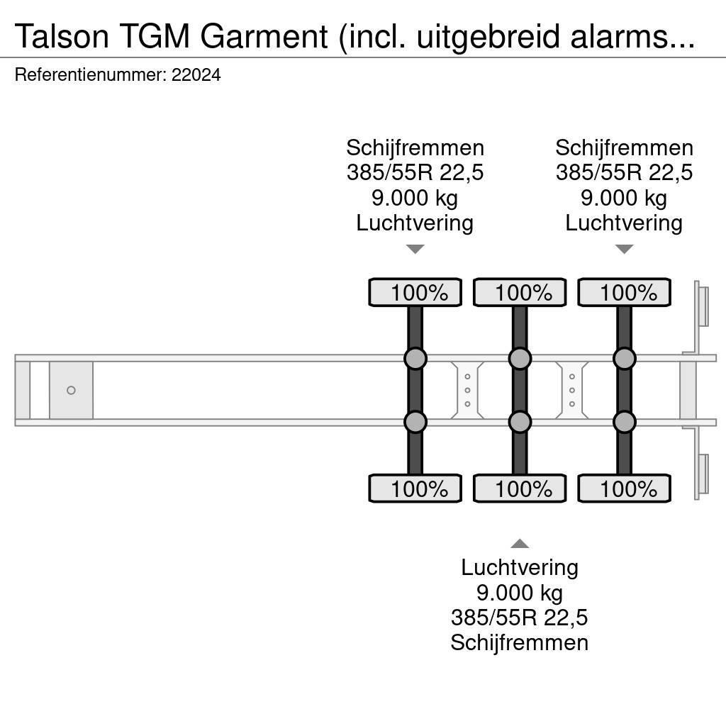 Talson TGM Garment (incl. uitgebreid alarmsysteem) Furgoonpoolhaagised