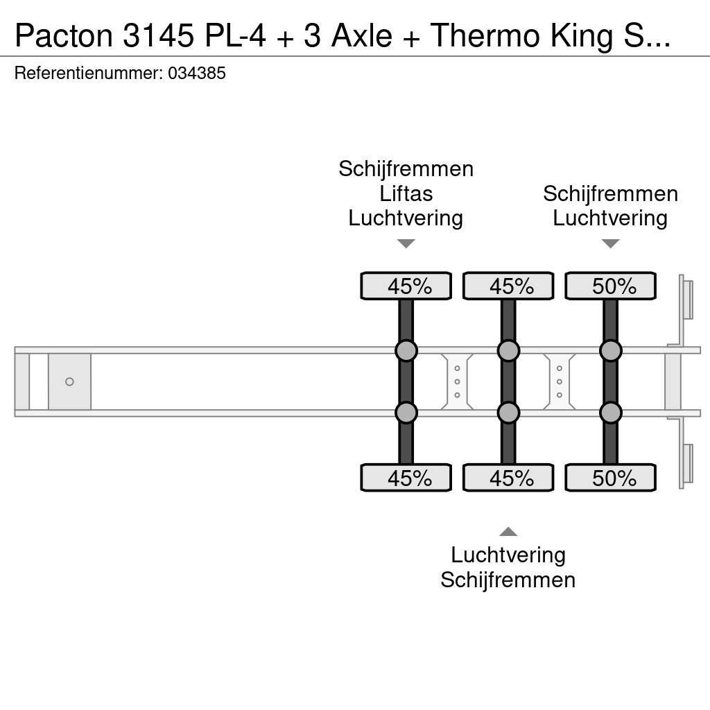 Pacton 3145 PL-4 + 3 Axle + Thermo King SMX SR Külmikpoolhaagised