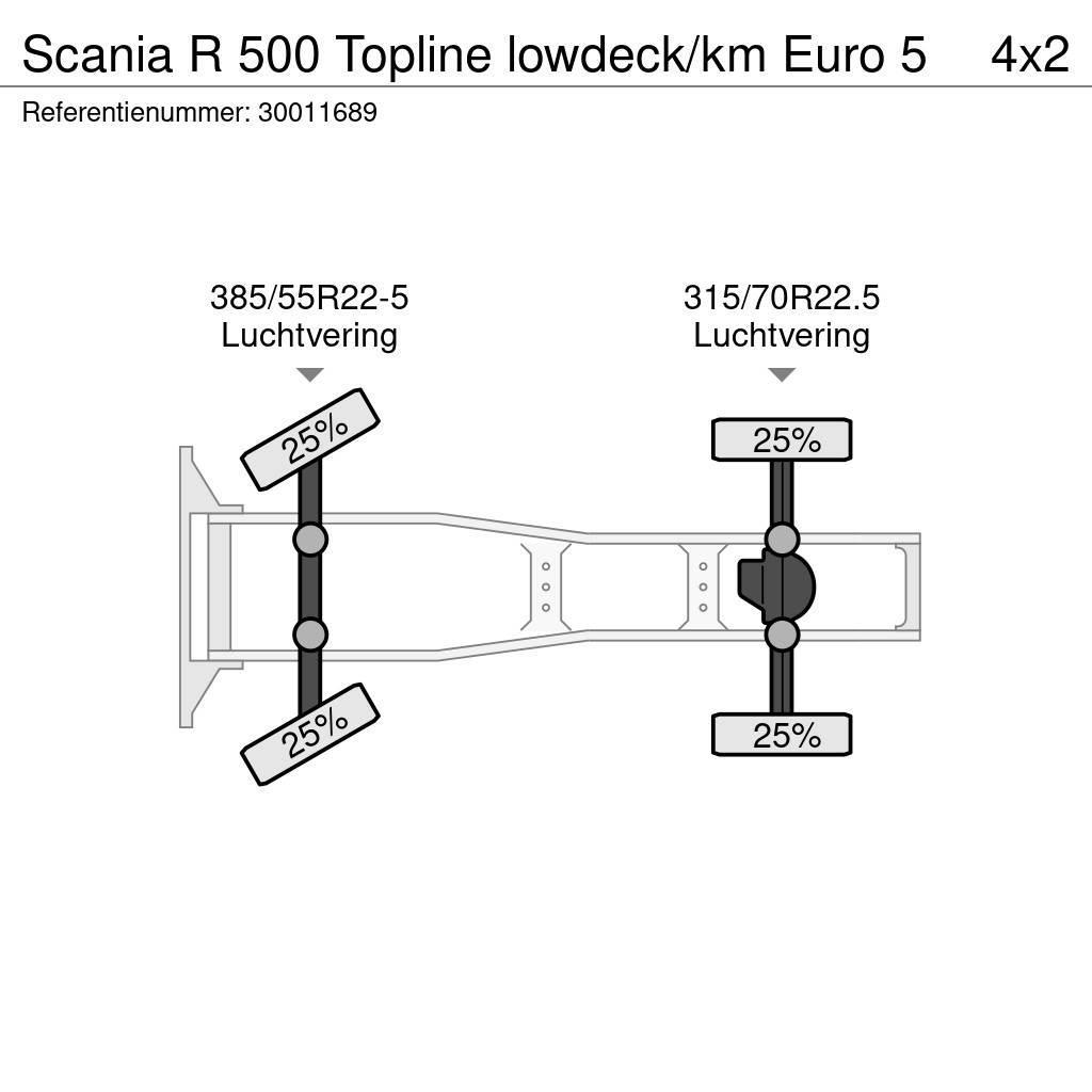 Scania R 500 Topline lowdeck/km Euro 5 Sadulveokid
