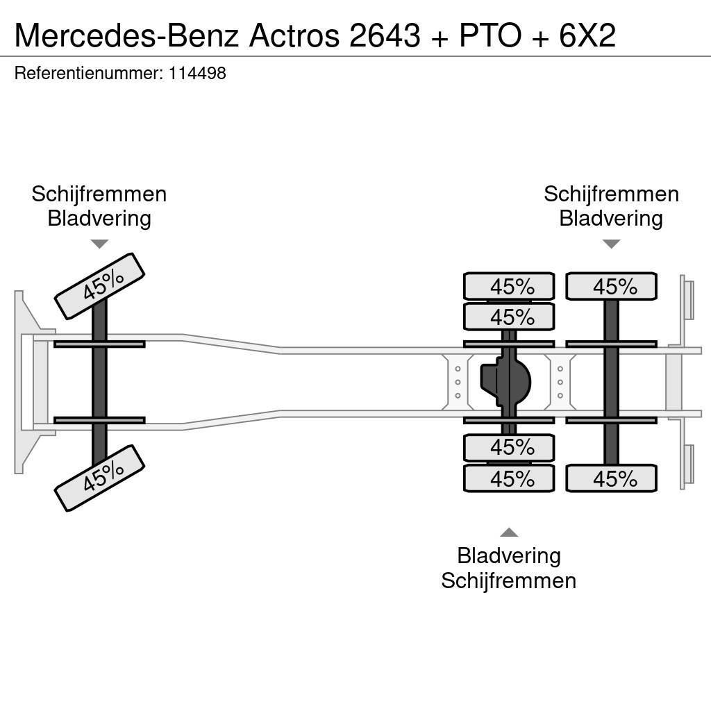 Mercedes-Benz Actros 2643 + PTO + 6X2 Madelautod