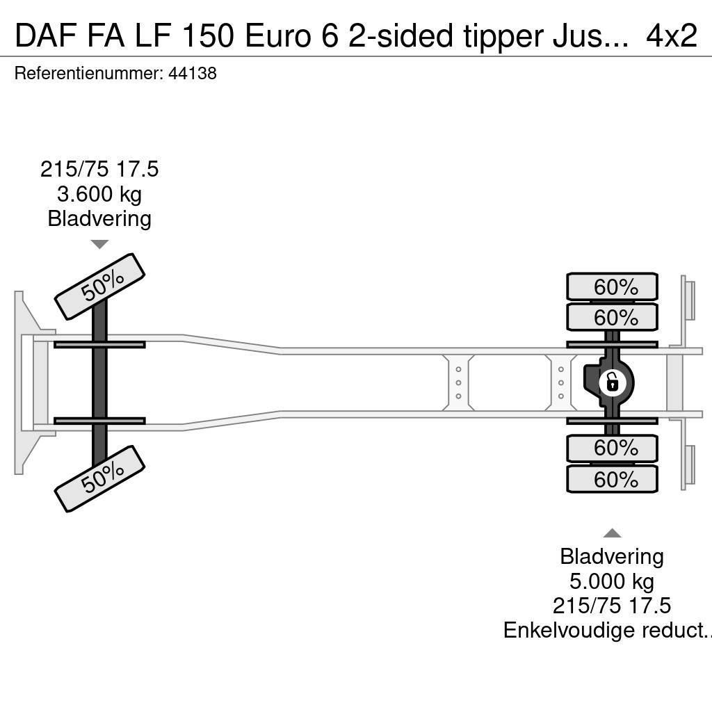 DAF FA LF 150 Euro 6 2-sided tipper Just 94.317 km! Tentautod