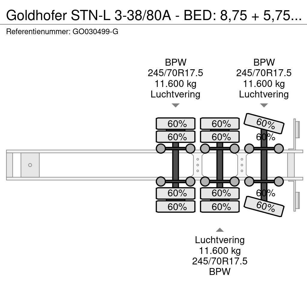 Goldhofer STN-L 3-38/80A - BED: 8,75 + 5,75 METER Raskeveo poolhaagised