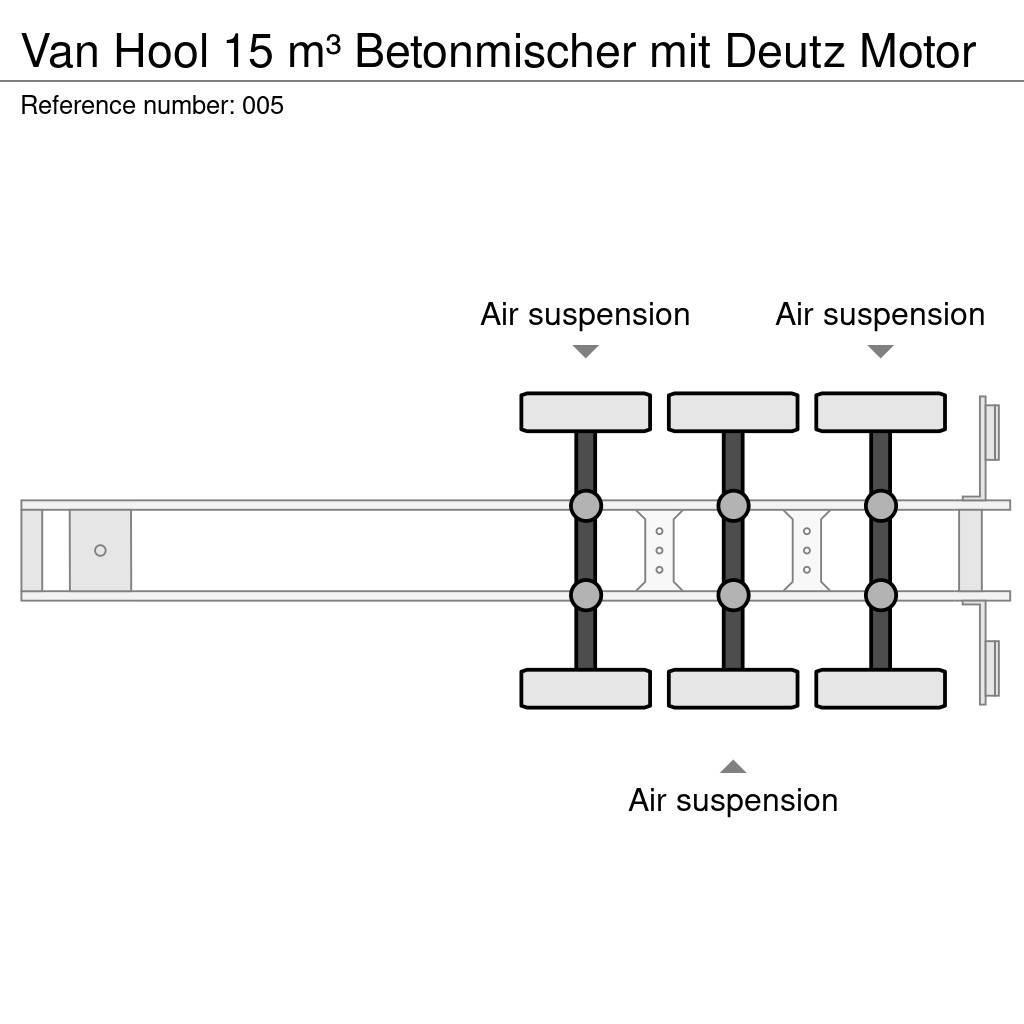 Van Hool 15 m³ Betonmischer mit Deutz Motor Muud poolhaagised