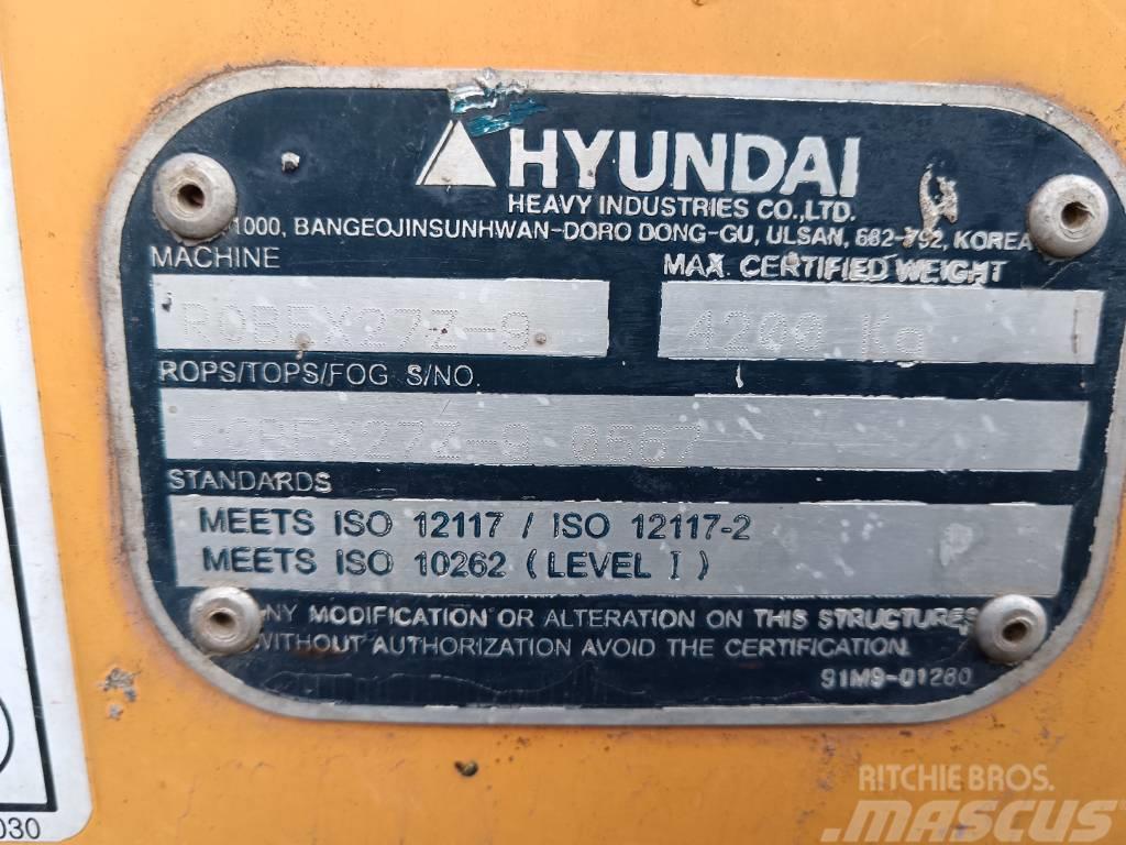Hyundai Robex 27 Z-9 Miniekskavaatorid < 7 t