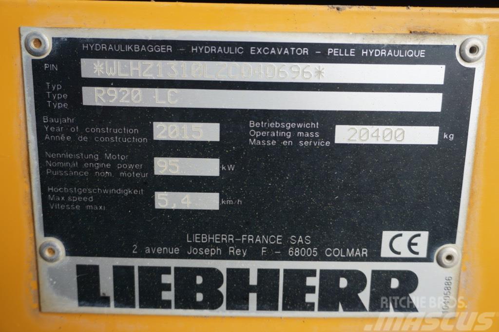 Liebherr R 920 LC Roomikekskavaatorid