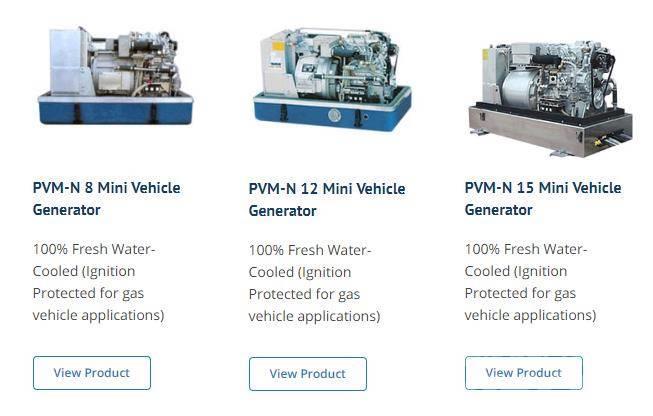 Fischer Panda generator Vehicle AC 15 Mini PVK-U Series Diiselgeneraatorid