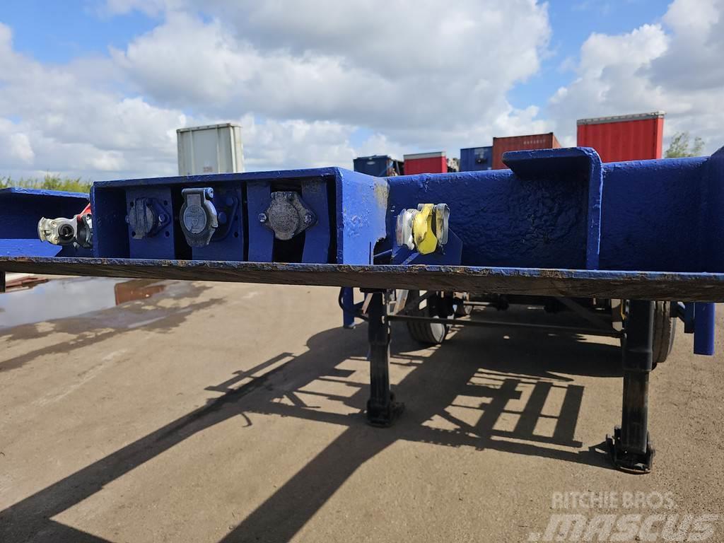 Renders 2 axle 20 ft container chassis steel springs bpw d Konteinerveo poolhaagised