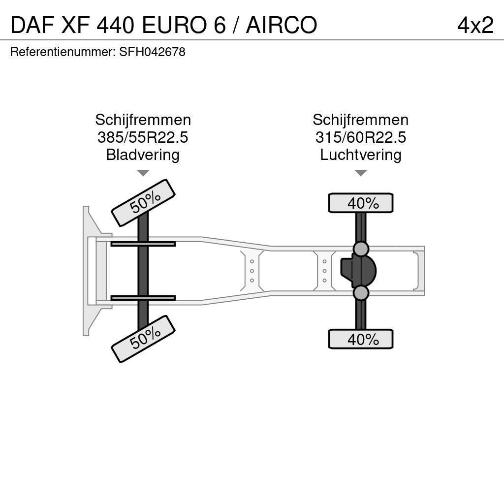 DAF XF 440 EURO 6 / AIRCO Sadulveokid
