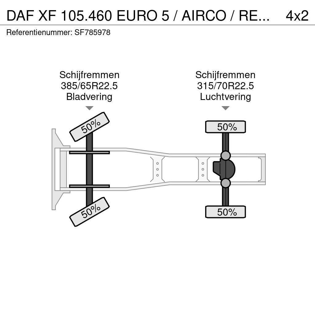 DAF XF 105.460 EURO 5 / AIRCO / RETARDER Sadulveokid