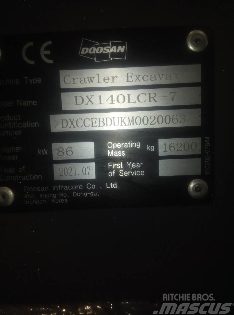 Doosan DX140LCR-7 Roomikekskavaatorid